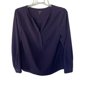 Talbots size L/P Eggplant Blouse